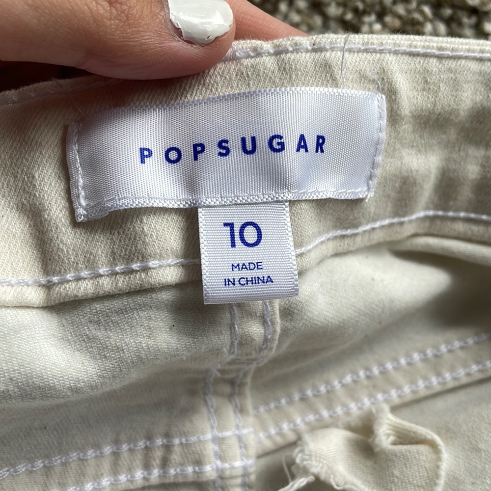 Popsugar ankle skinny white/creamish color size 10 jeans.